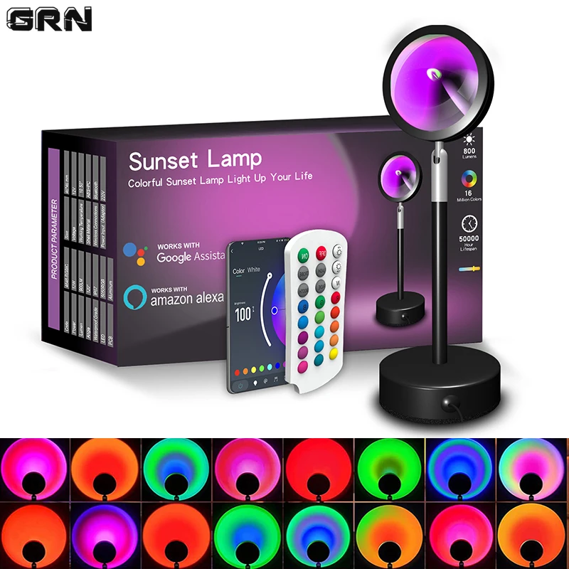 Home Decor Free App - Smart LED Sonnen untergang Lampe bunt