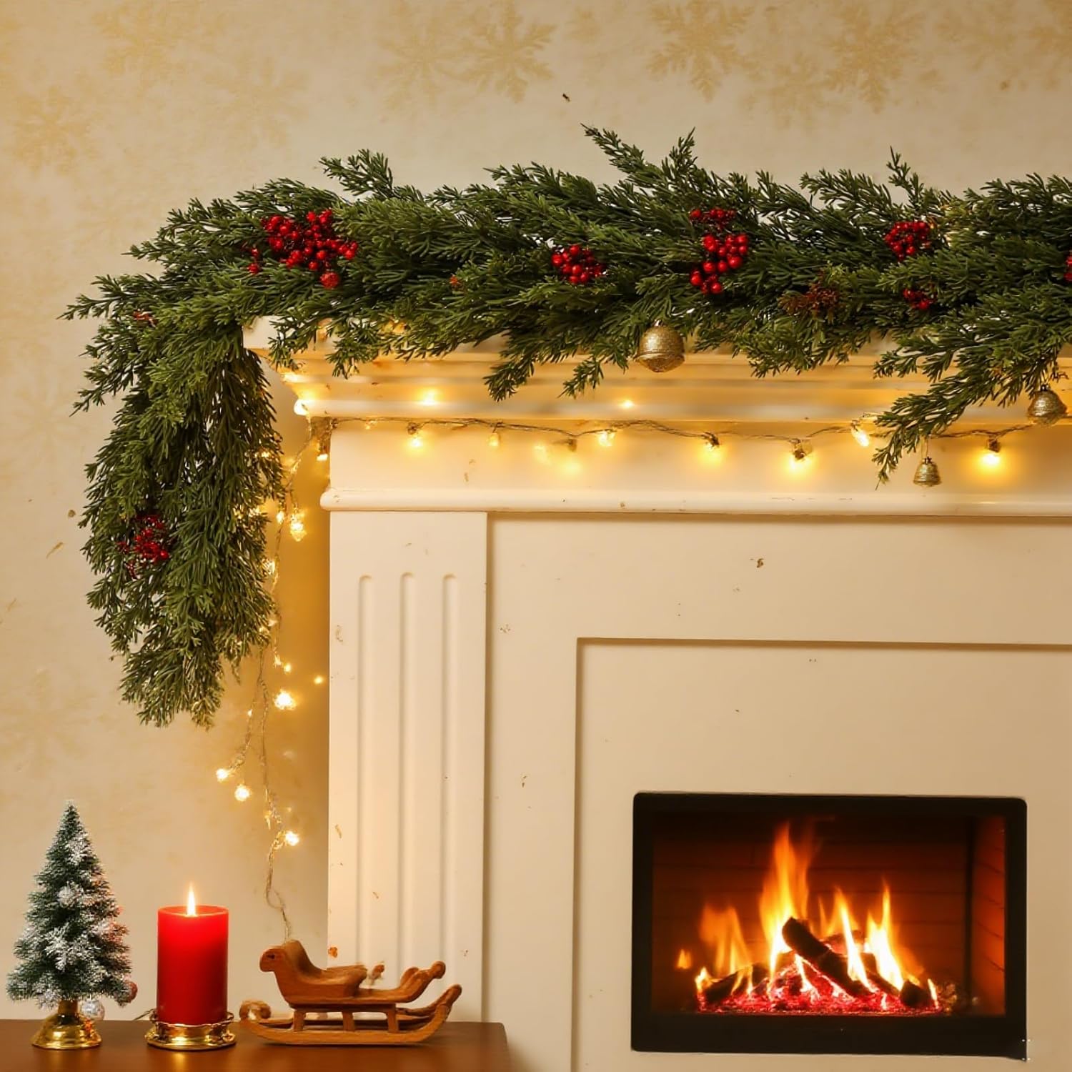 Rattan Plant Basket - Künstliche Pflanzen Weihnachtsbaum Zypressenblätter Girlande Heim