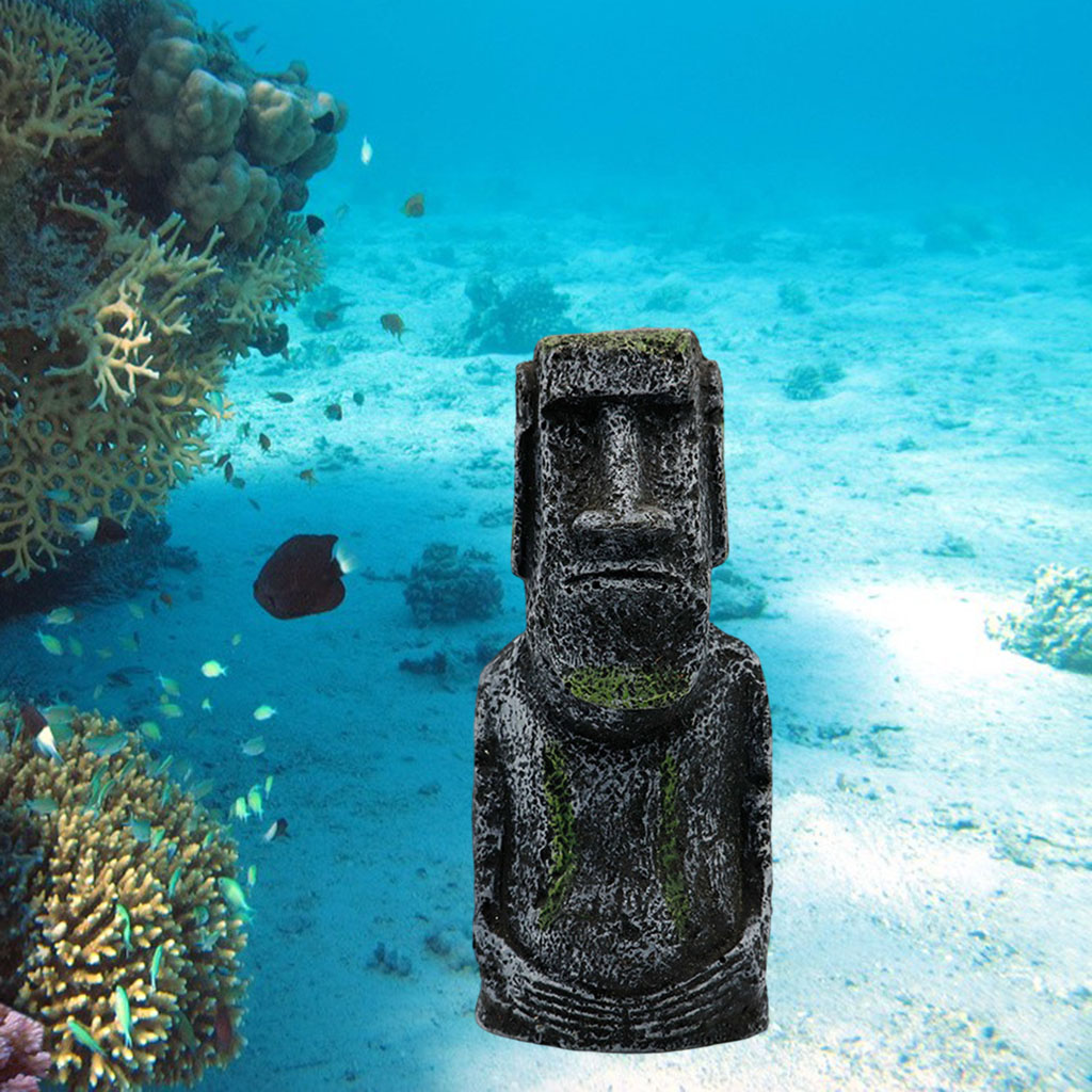 Home Decor Za - Harz Aquarium Moai Dekor Ostern Insel
