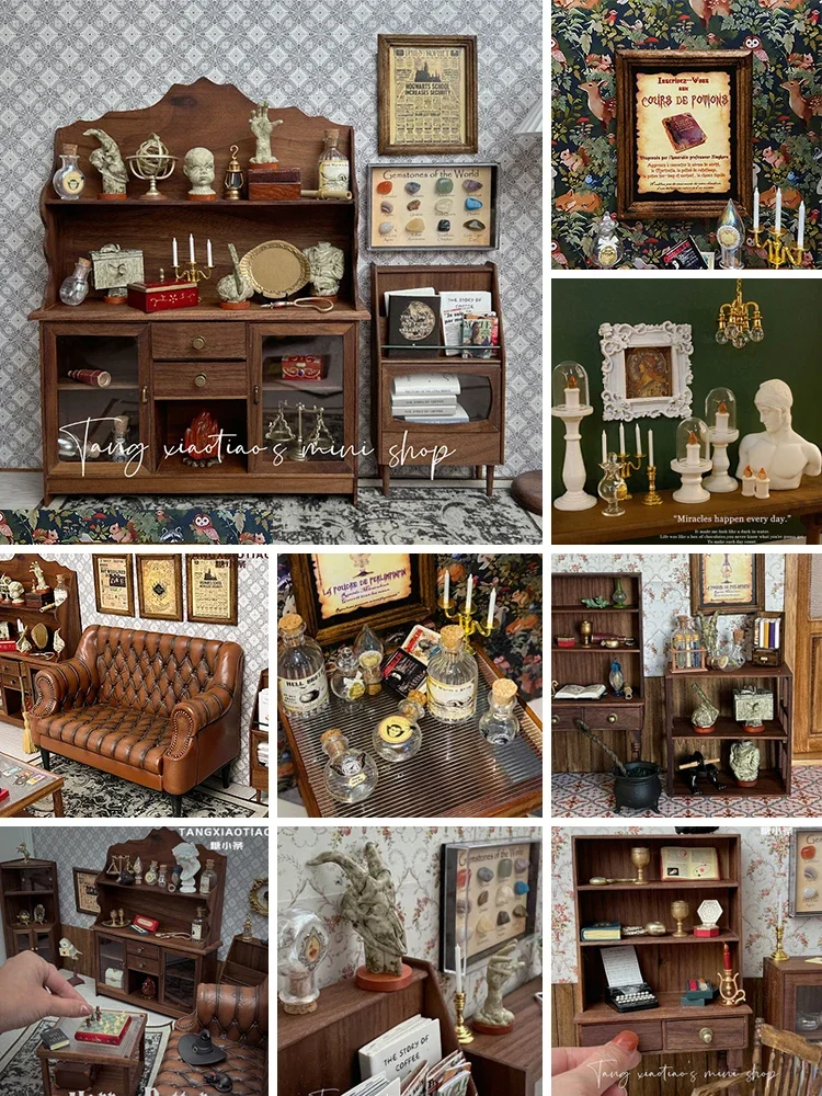 Home Decor Za - Puppenhaus Retro Dekoration Magisches Haus Requisiten