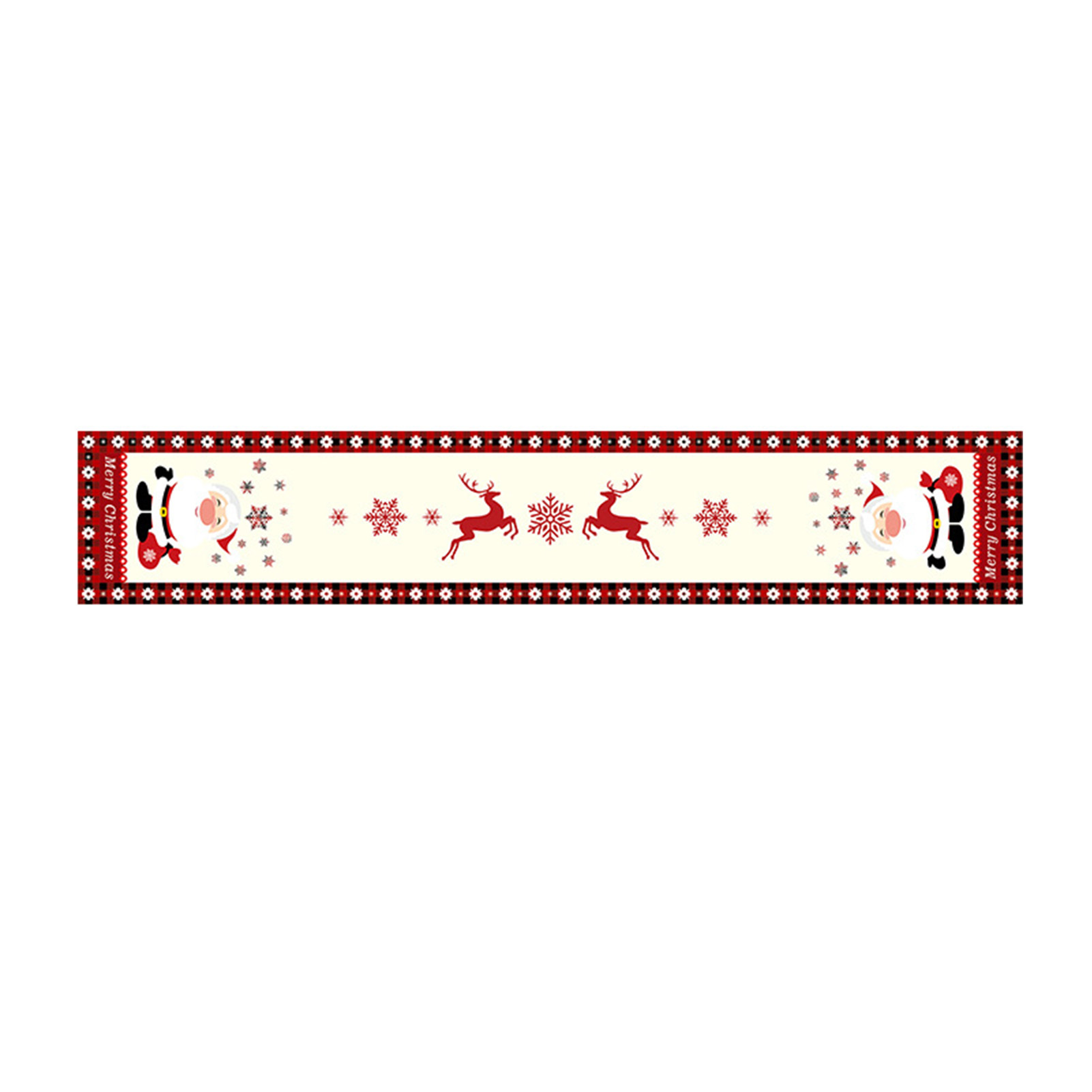Linen Table Runner - Festlicher Weihnachts-Tischläufer mit Blumenmuster. Stilvolle Ergänzung