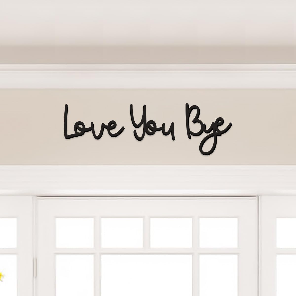Home Decor Y2K - Love You Bye Holzschild, Heimdekoration, Boho-Dekor,