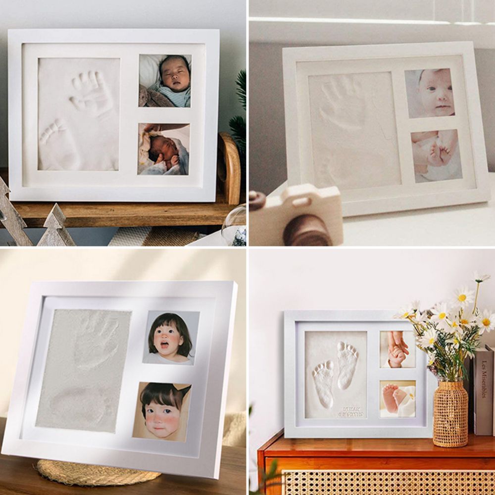 Bamboo Photo Frame - Abdruck-Set für Babyhände und -füße aus