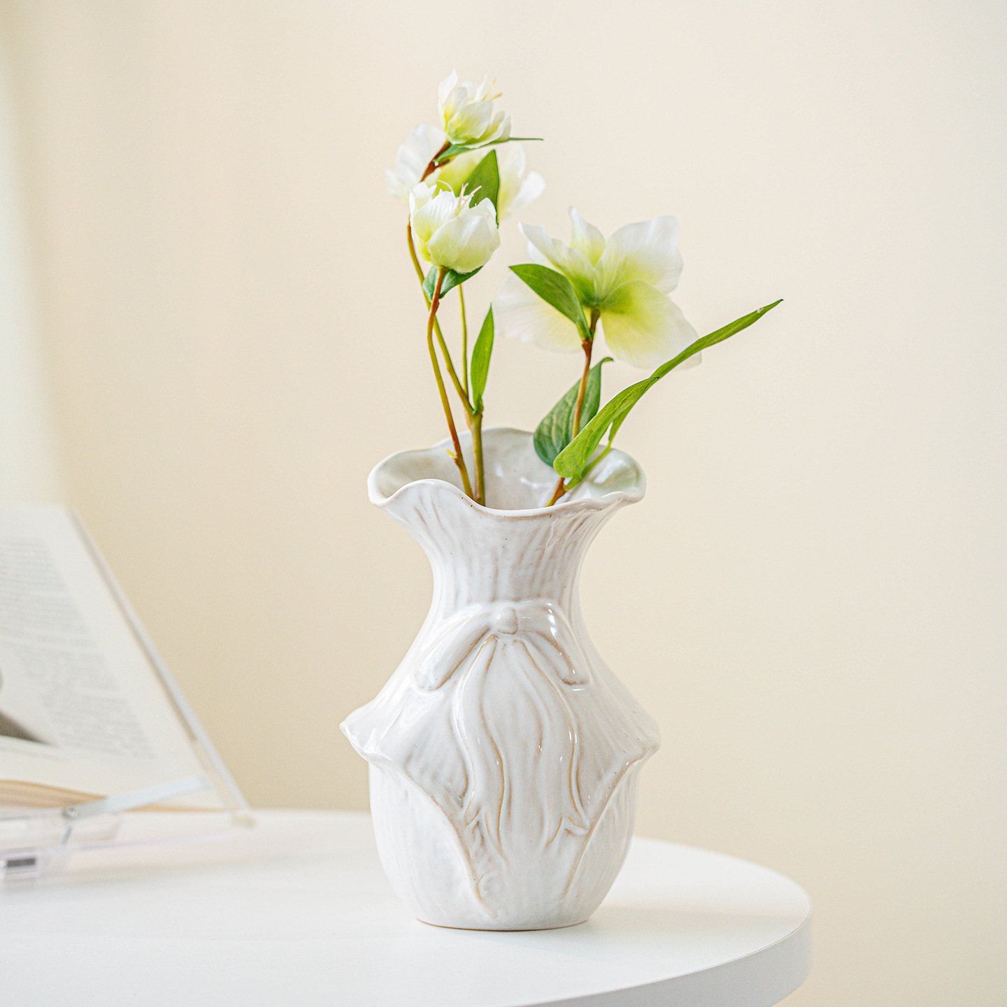 Pampas Grass Decor - CAPIRON Retro Nordic Keramikvase für frische