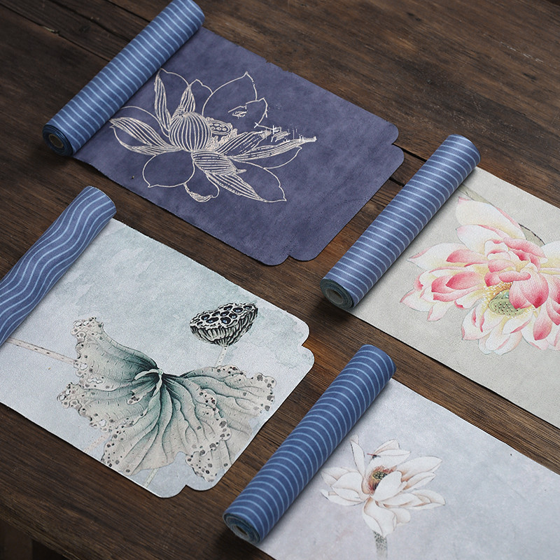 Linen Table Runner - Baumwoll-Leinen-Tischläufer im chinesischen Stil mit klarem
