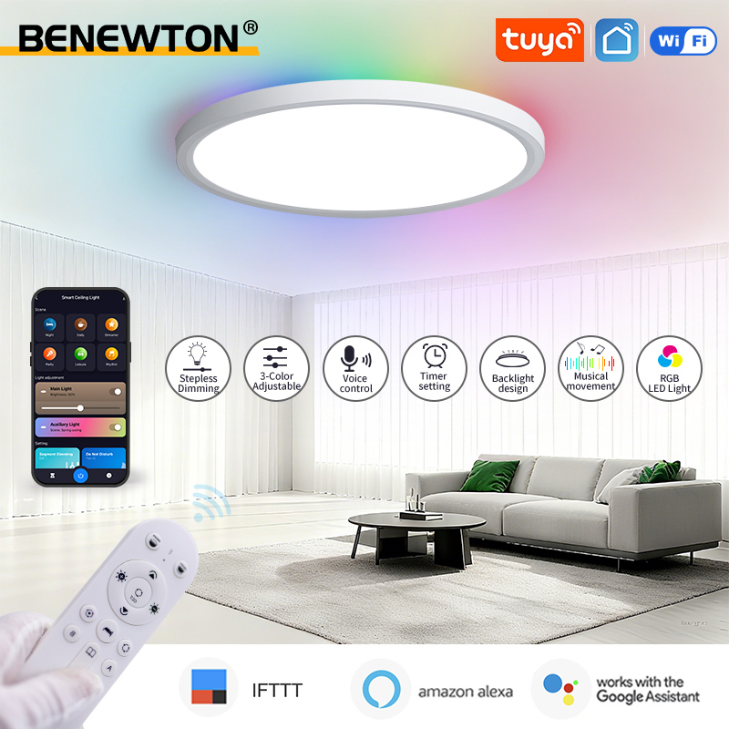 Home Decor Free App - BENEWTON Tuya Smart WiFi Deckenleuchte RGB
