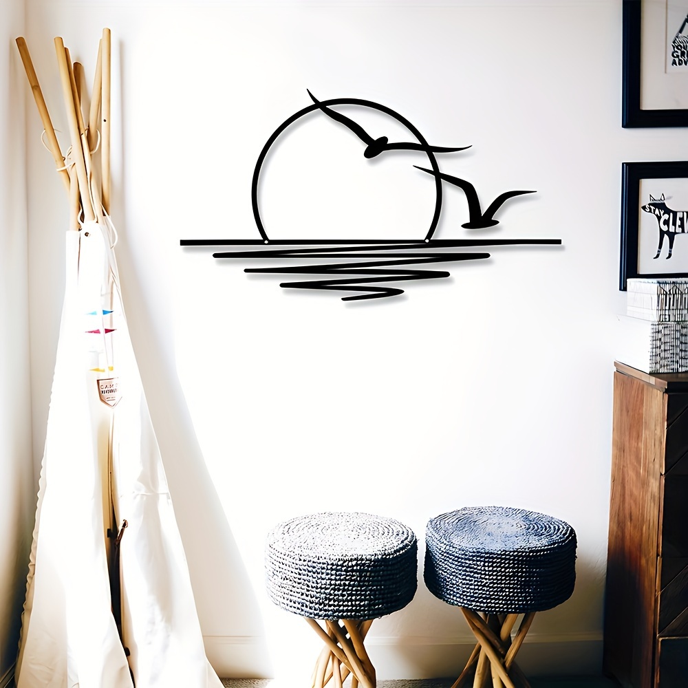 Möwe Sonnenaufgang Kunst Wandt – Home Decor Indonesia Bewertung und Preis