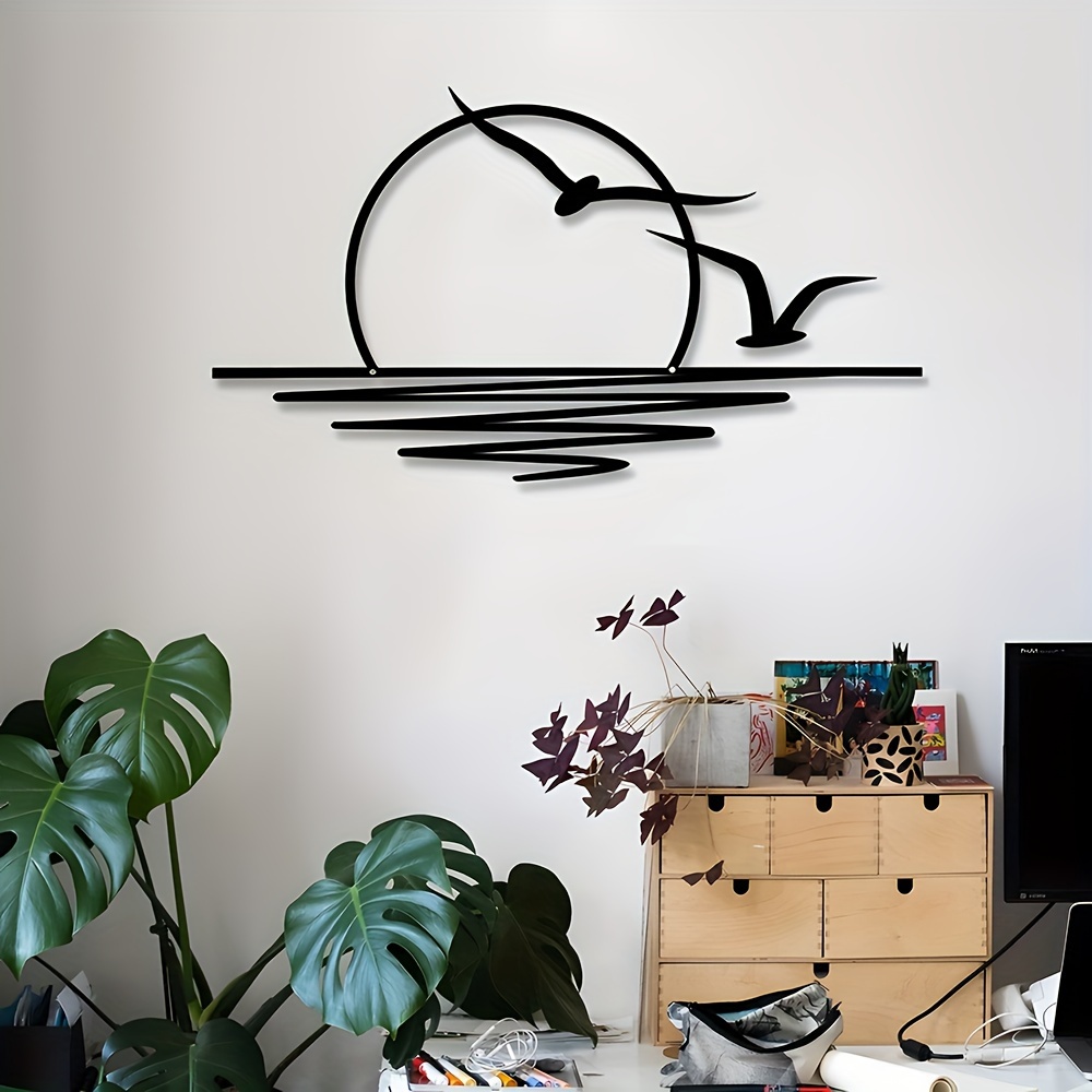 Möwe Sonnenaufgang Kunst Wandt – Home Decor Indonesia Bewertung und Preis
