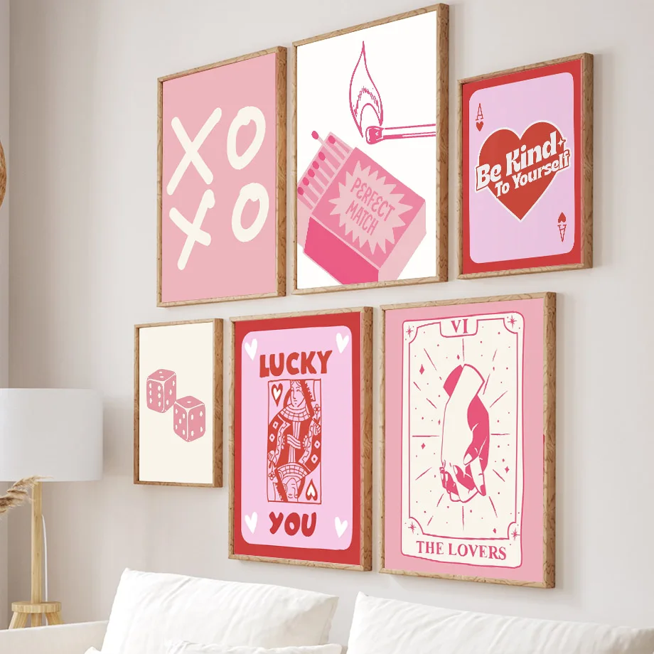 Rosa Glückspoker Königin Herz  – Home Decor Y2K Bewertung und Preis