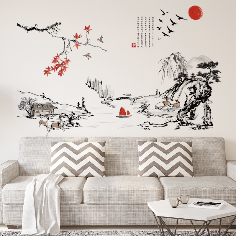 Wandaufkleber im chinesischen  – Home Decor Indonesia Bewertung und Preis