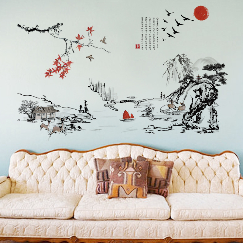 Wandaufkleber im chinesischen  – Home Decor Indonesia Bewertung und Preis