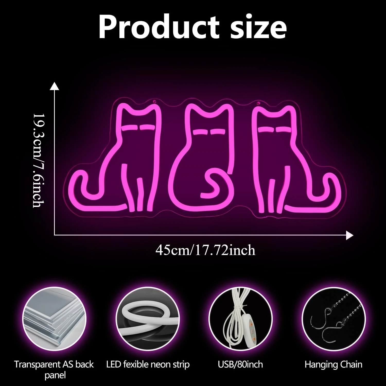 Katzen-Neonschild USB-LED-Neon – Home Decor Theme Bewertung und Preis