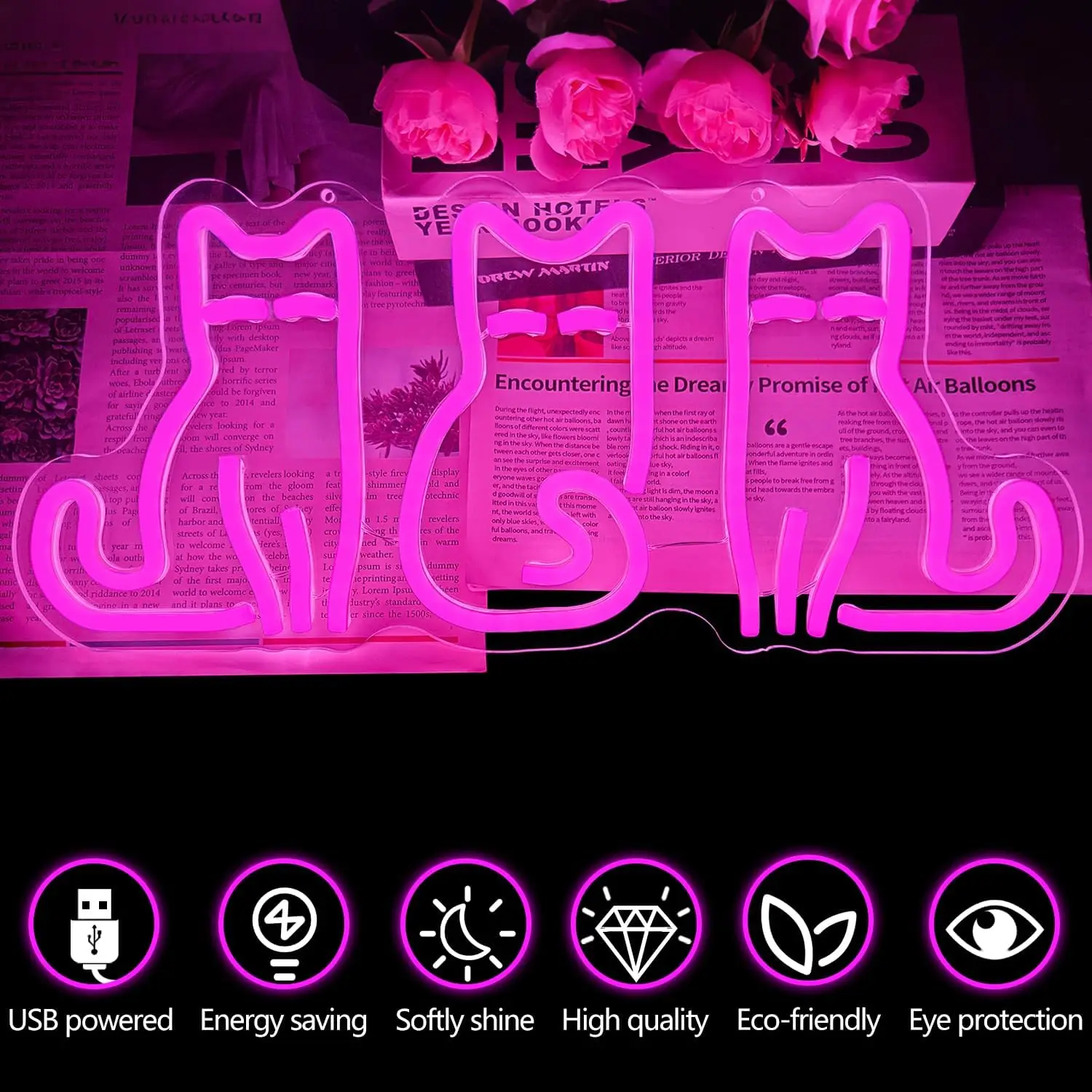 Katzen-Neonschild USB-LED-Neon – Home Decor Theme Bewertung und Preis
