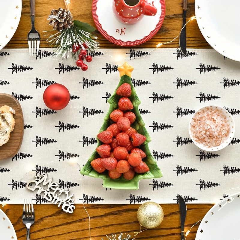 Einfacher Weihnachtsbaum-Tisch – Linen Table Runner Bewertung und Preis