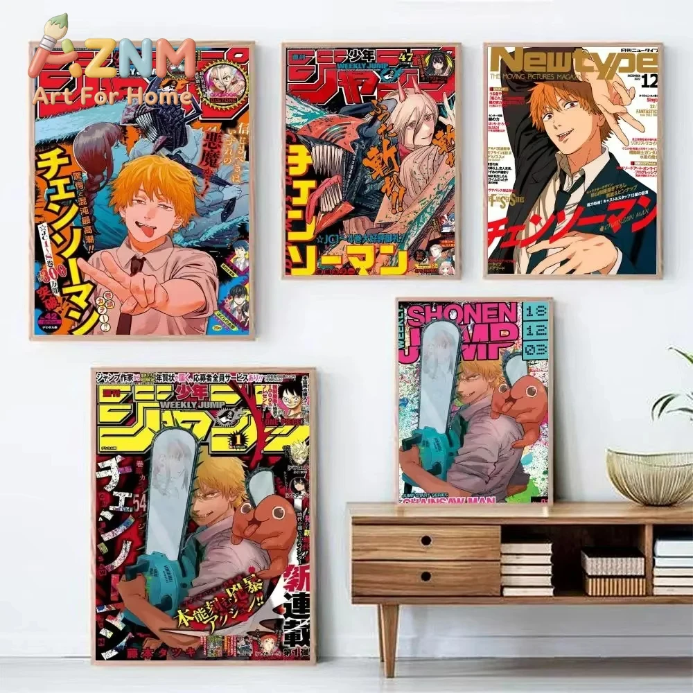 AZNM Chainsaw Man Anime Leinwa – Home Decor Magazine Bewertung und Preis