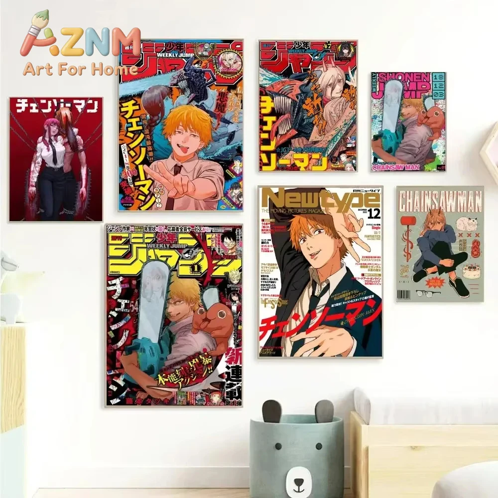 AZNM Chainsaw Man Anime Leinwa – Home Decor Magazine Bewertung und Preis