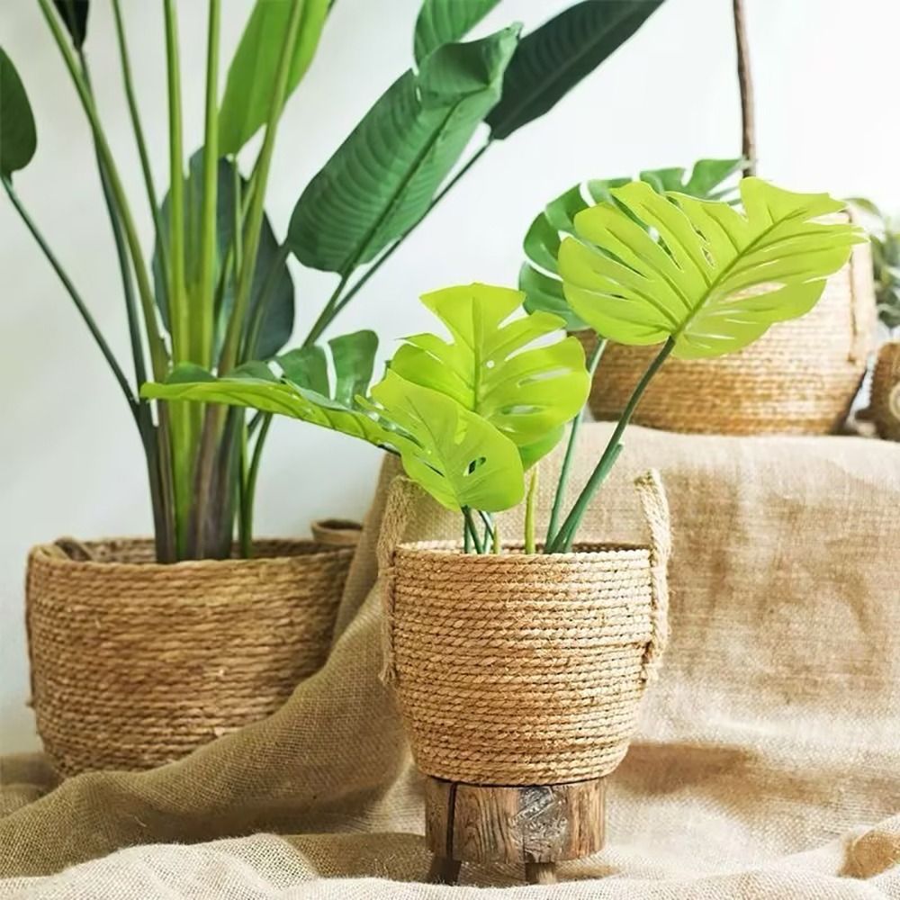 1Pcs Für Garten Terrassen Blum – Rattan Plant Basket Bewertung und Preis