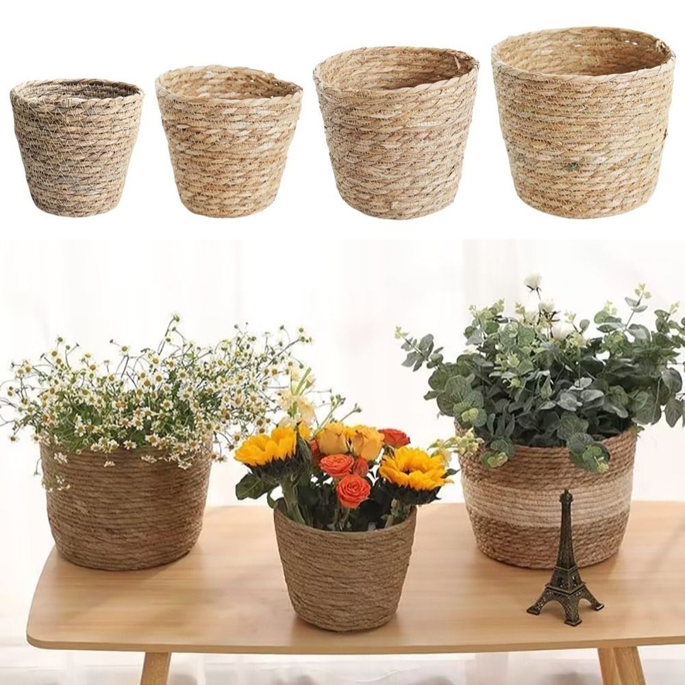 1Pcs Für Garten Terrassen Blum – Rattan Plant Basket Bewertung und Preis