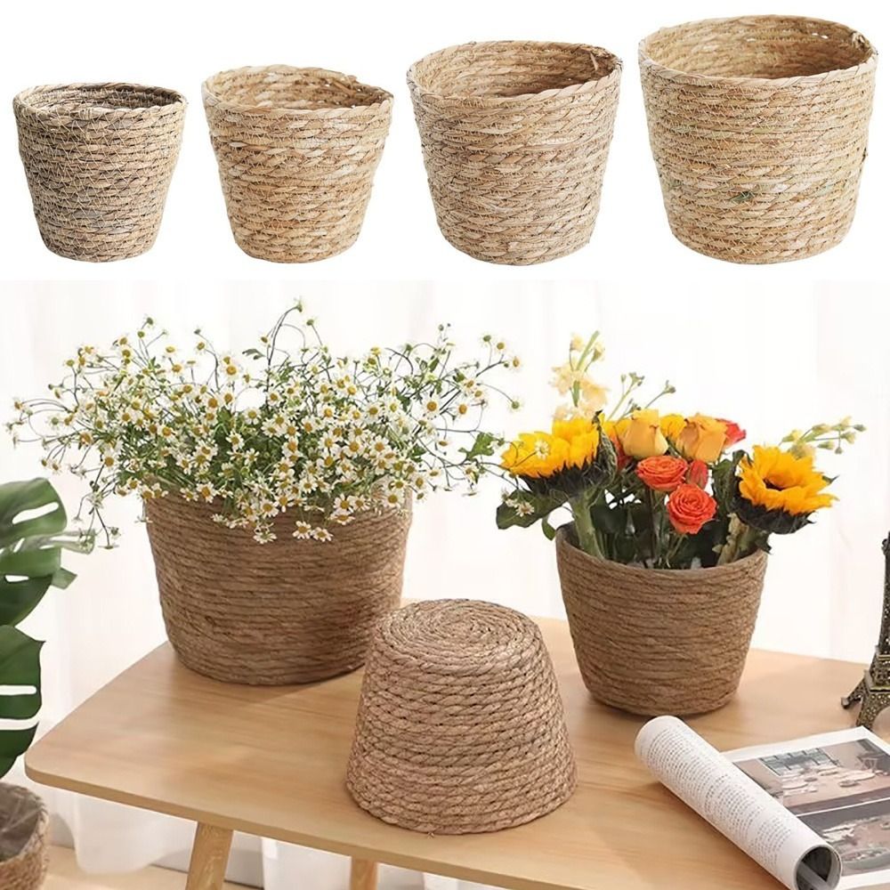 1Pcs Für Garten Terrassen Blum – Rattan Plant Basket Bewertung und Preis